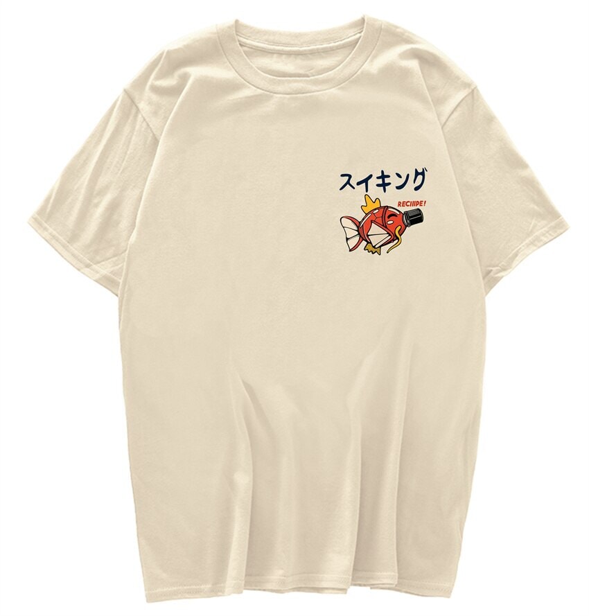 Harajuku Japanese Fish Konnichiwa Poster Unisex Tee | NEW - Kawaiies - Adorable - Cute - Plushies - Plush - Kawaii