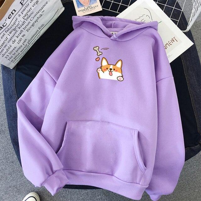 Harajuku Kawaii Corgi Hoodie - Kawaiies - Adorable - Cute - Plushies - Plush - Kawaii