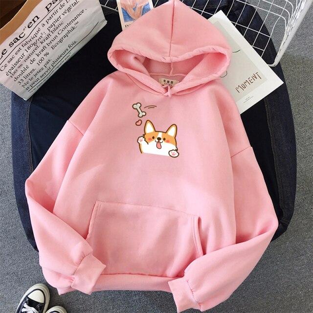 Harajuku Kawaii Corgi Hoodie - Kawaiies - Adorable - Cute - Plushies - Plush - Kawaii