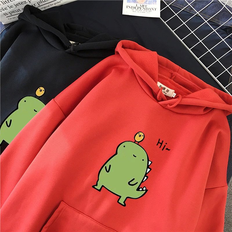 Harajuku Kawaii Cute Dipsy Dinosaur Hoodie - Kawaiies - Adorable - Cute - Plushies - Plush - Kawaii