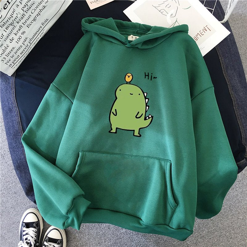 Harajuku Kawaii Cute Dipsy Dinosaur Hoodie - Kawaiies - Adorable - Cute - Plushies - Plush - Kawaii