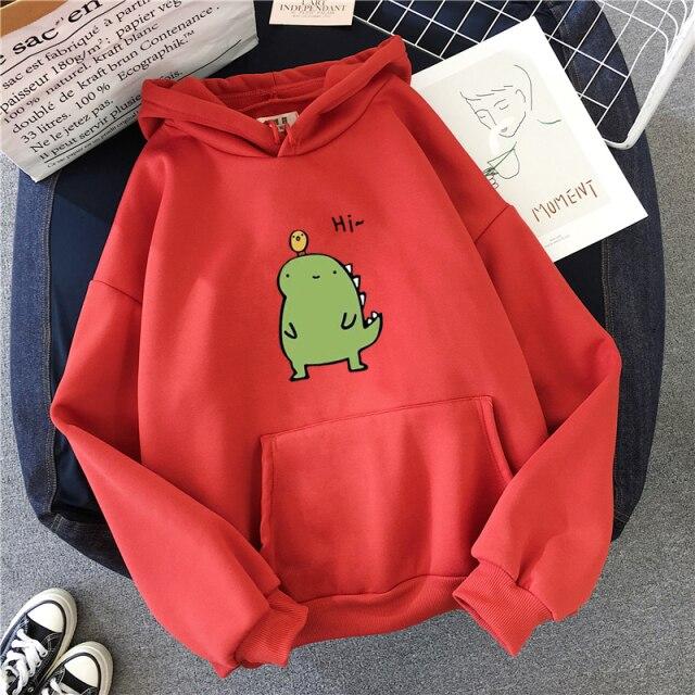 Harajuku Kawaii Cute Dipsy Dinosaur Hoodie - Kawaiies - Adorable - Cute - Plushies - Plush - Kawaii