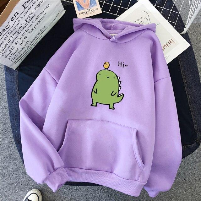 Harajuku Kawaii Cute Dipsy Dinosaur Hoodie - Kawaiies - Adorable - Cute - Plushies - Plush - Kawaii