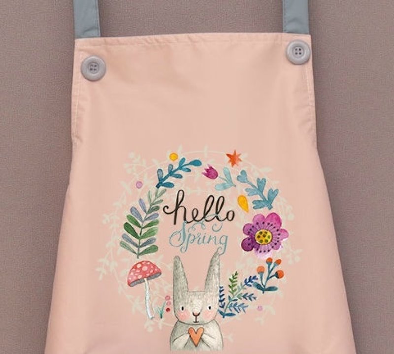 Hello Spring Rabbit Chef Apron - Kawaiies - Adorable - Cute - Plushies - Plush - Kawaii