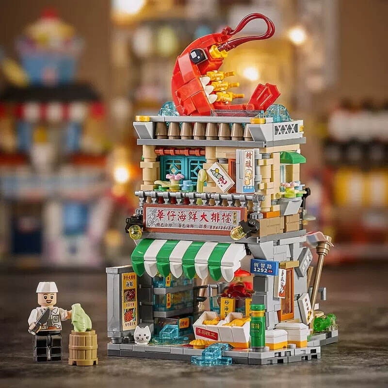 Hong Kong Restaurant Micro Building Blocks | NEW - Kawaiies - Adorable - Cute - Plushies - Plush - Kawaii