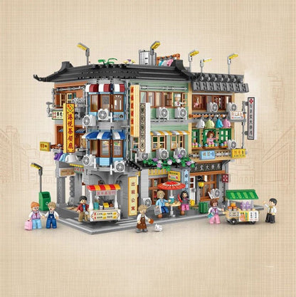 Hong Kong Street Apartment & Pharmacy Micro Building Blocks | NEW - Kawaiies - Adorable - Cute - Plushies - Plush - Kawaii