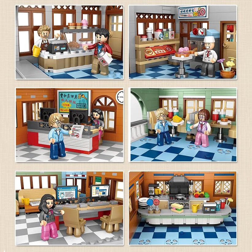 Hong Kong Street Apartment & Pharmacy Micro Building Blocks | NEW - Kawaiies - Adorable - Cute - Plushies - Plush - Kawaii