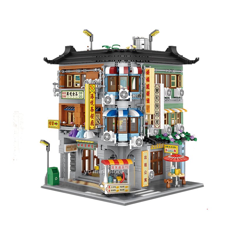 Hong Kong Street Apartment & Pharmacy Micro Building Blocks | NEW - Kawaiies - Adorable - Cute - Plushies - Plush - Kawaii