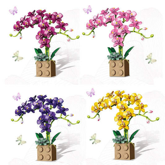 Huge Blossoming Orchid Flower Building Set Collection - Kawaiies - Adorable - Cute - Plushies - Plush - Kawaii