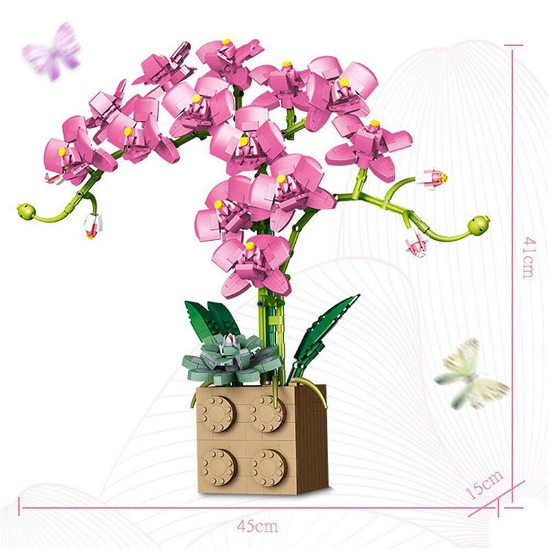 Huge Blossoming Orchid Flower Building Set Collection - Kawaiies - Adorable - Cute - Plushies - Plush - Kawaii