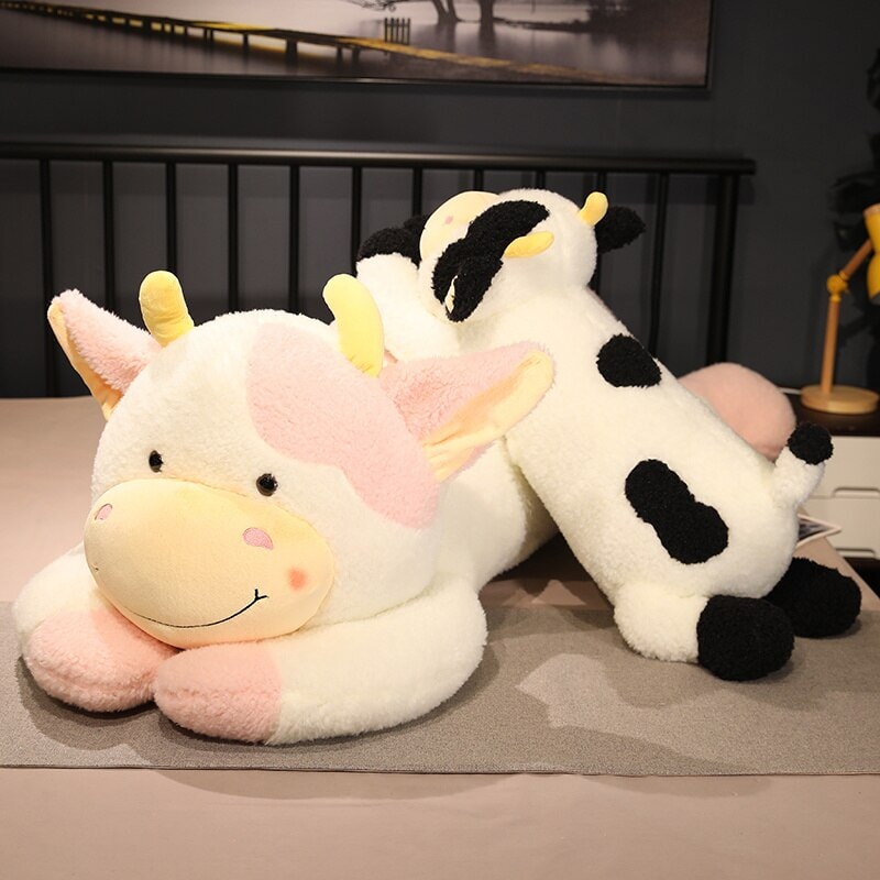 Huge Fluffy Lovely Milk Cow Plushies - Kawaiies - Adorable - Cute - Plushies - Plush - Kawaii