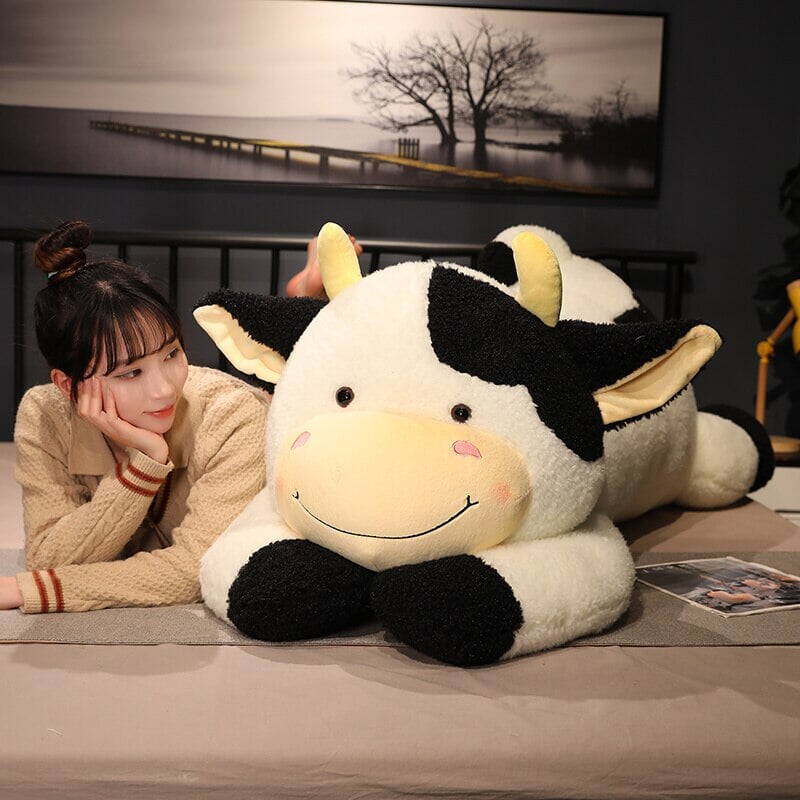 Huge Fluffy Lovely Milk Cow Plushies - Kawaiies - Adorable - Cute - Plushies - Plush - Kawaii