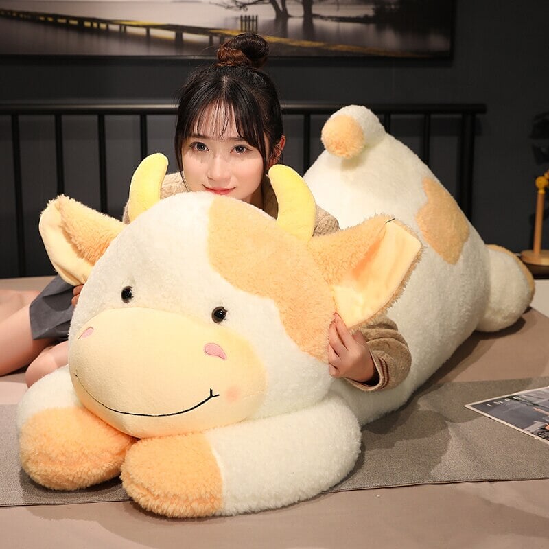 Huge Fluffy Lovely Milk Cow Plushies - Kawaiies - Adorable - Cute - Plushies - Plush - Kawaii