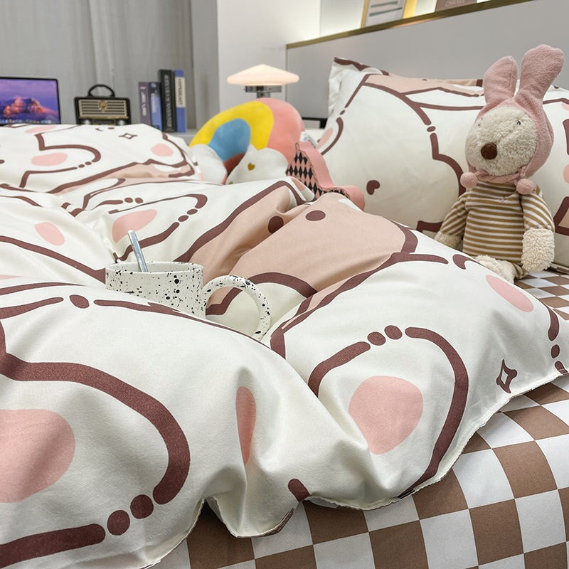 kawaiies-softtoys-plushies-kawaii-plush-Hundreds of Kawaii Bear Bunny Bedding Set Home Decor 