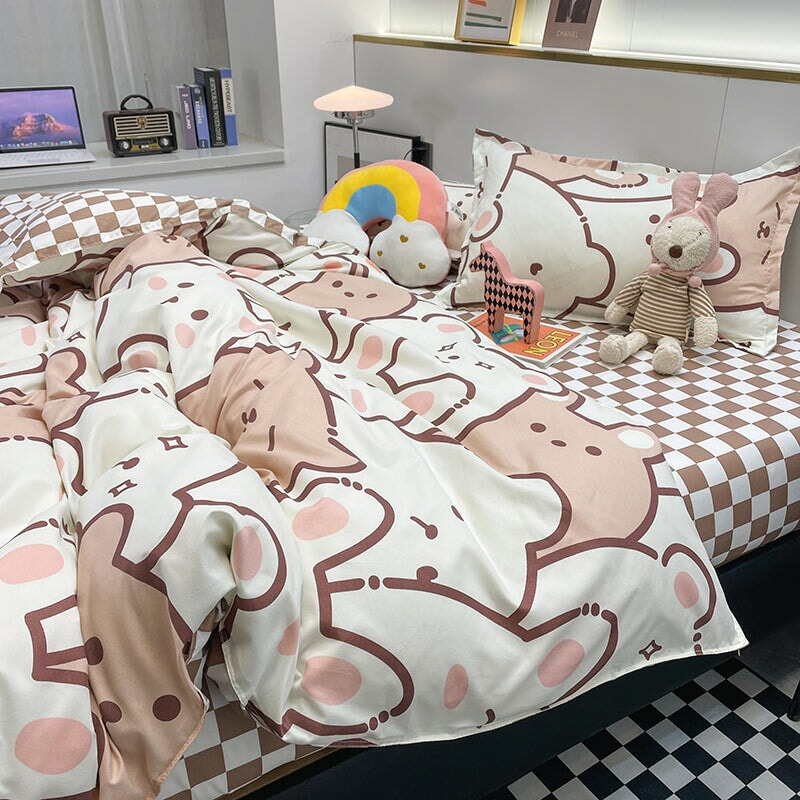 kawaiies-softtoys-plushies-kawaii-plush-Hundreds of Kawaii Bear Bunny Bedding Set Home Decor 