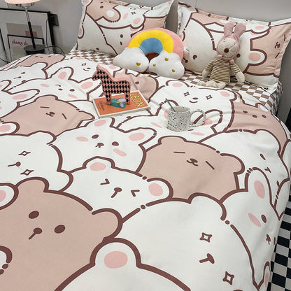 kawaiies-softtoys-plushies-kawaii-plush-Hundreds of Kawaii Bear Bunny Bedding Set Home Decor 