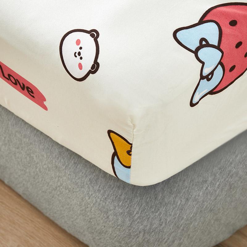 I Love Strawberry Fitted Bedsheet - Kawaiies - Adorable - Cute - Plushies - Plush - Kawaii