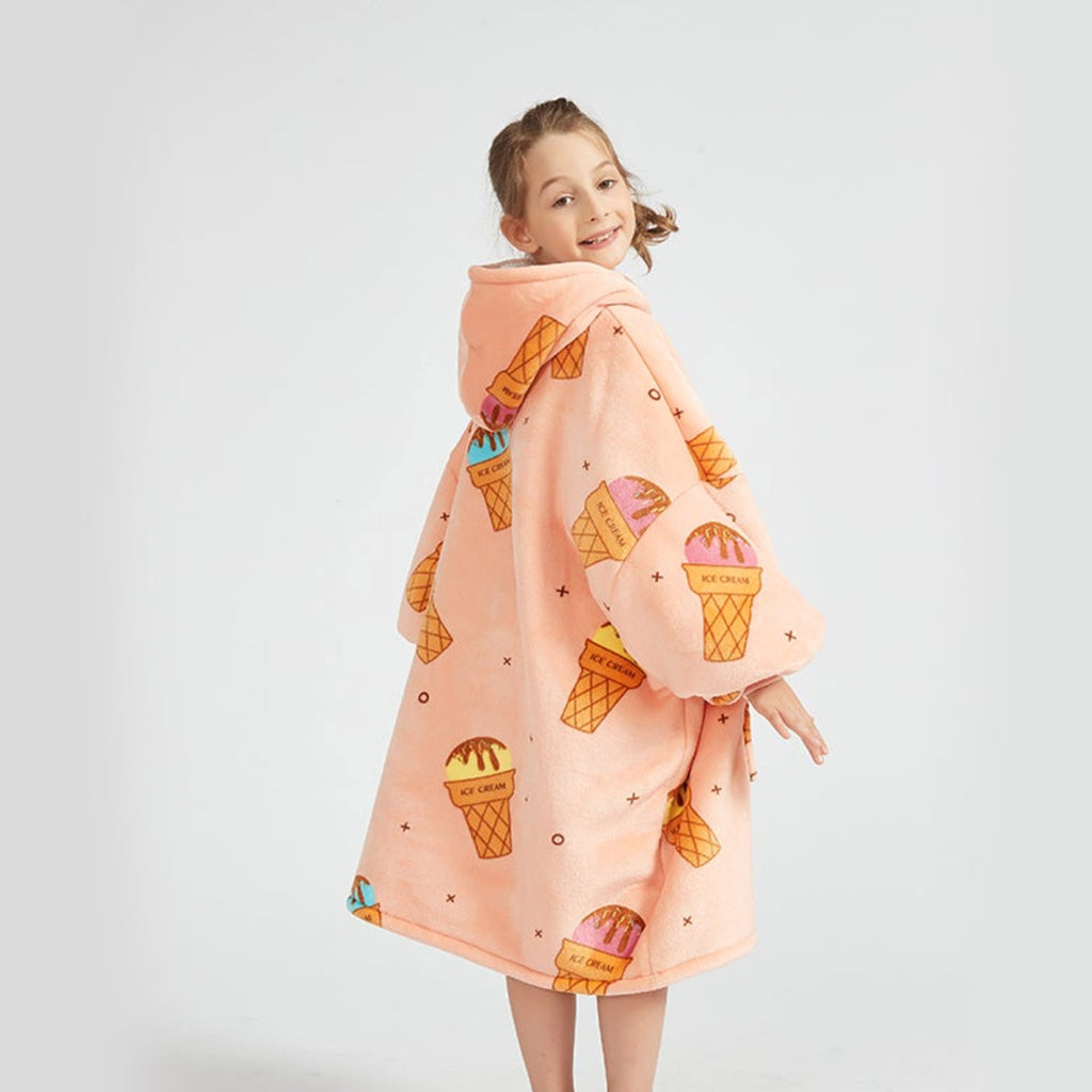 Ice Cream Coral Oversized Blanket Hoodie for Adults & Children - Kawaiies - Adorable - Cute - Plushies - Plush - Kawaii