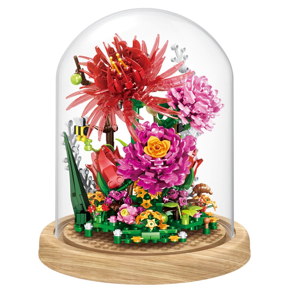 Immortal Rose Flowers Plants Micro Building Set Collection - Kawaiies - Adorable - Cute - Plushies - Plush - Kawaii