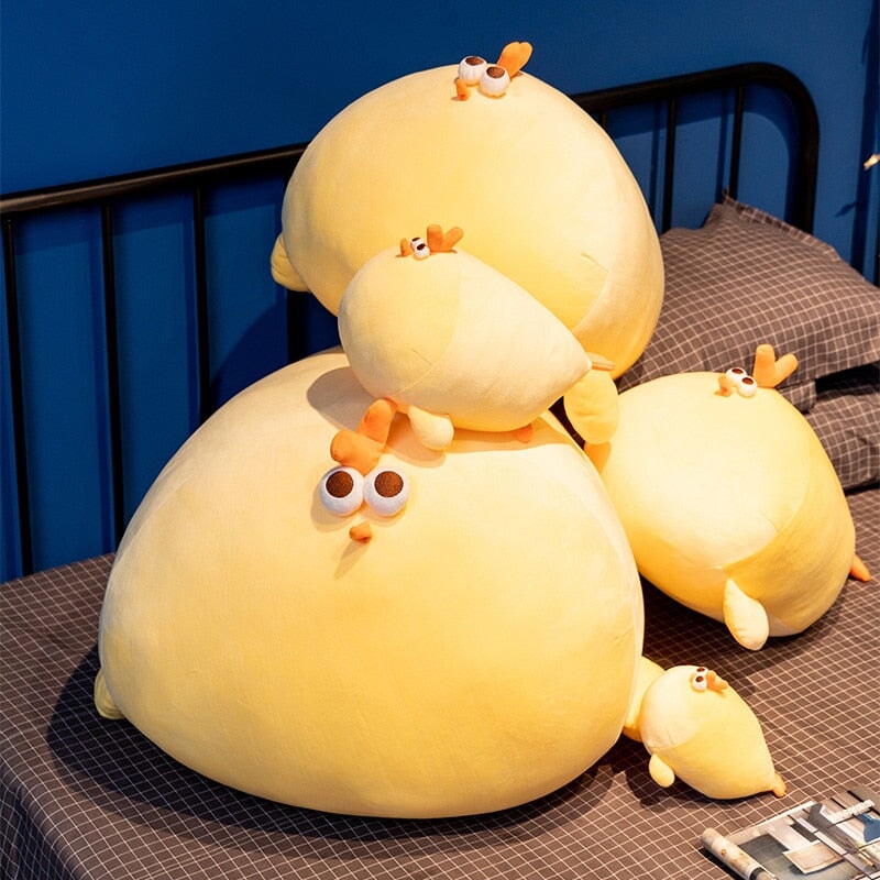 Jaba the Chonky Yellow Chicken Plushie - Kawaiies - Adorable - Cute - Plushies - Plush - Kawaii