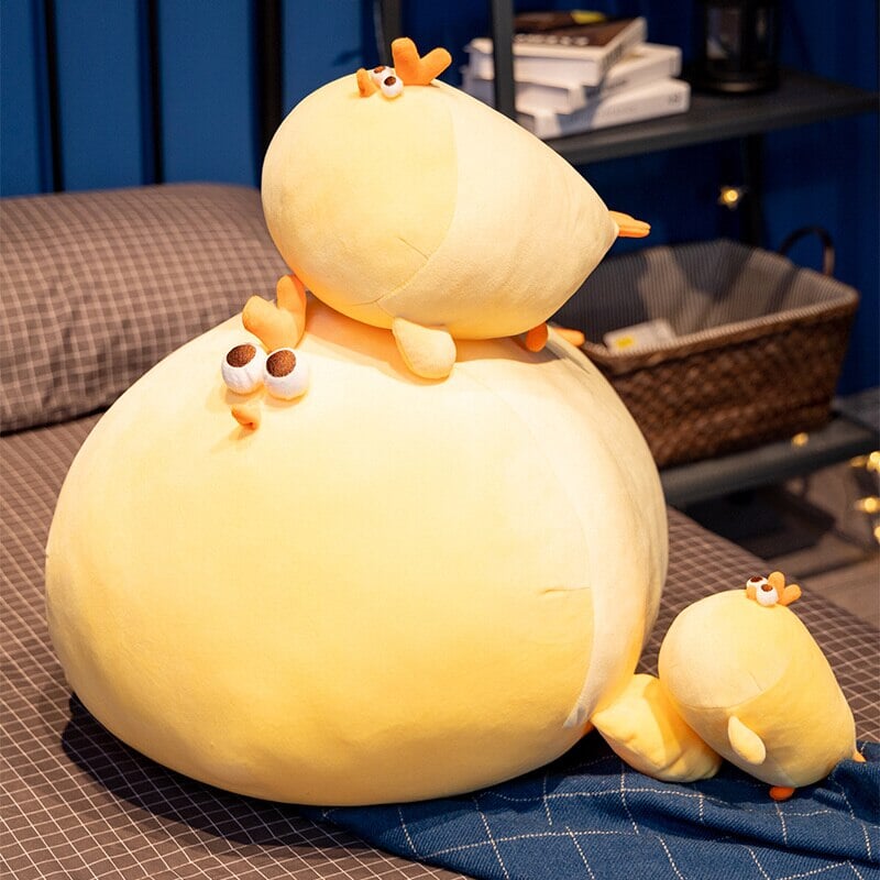 Jaba the Chonky Yellow Chicken Plushie - Kawaiies - Adorable - Cute - Plushies - Plush - Kawaii