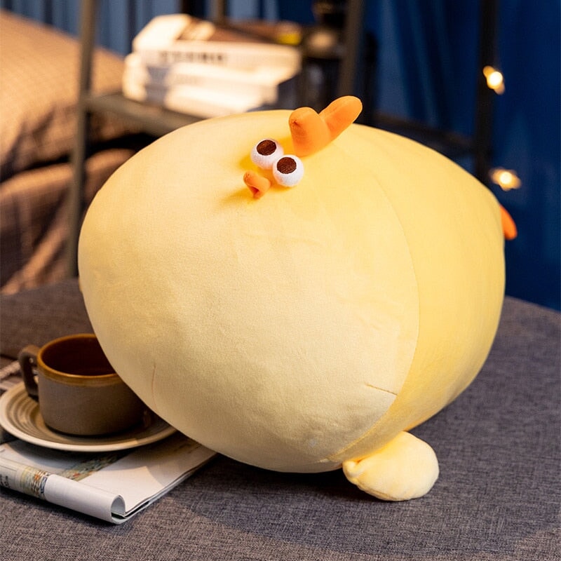 Jaba the Chonky Yellow Chicken Plushie - Kawaiies - Adorable - Cute - Plushies - Plush - Kawaii