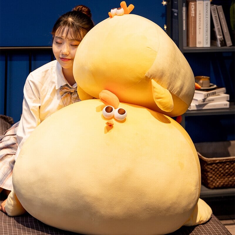 Jaba the Chonky Yellow Chicken Plushie - Kawaiies - Adorable - Cute - Plushies - Plush - Kawaii