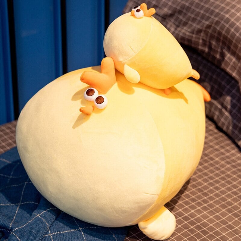 Jaba the Chonky Yellow Chicken Plushie - Kawaiies - Adorable - Cute - Plushies - Plush - Kawaii