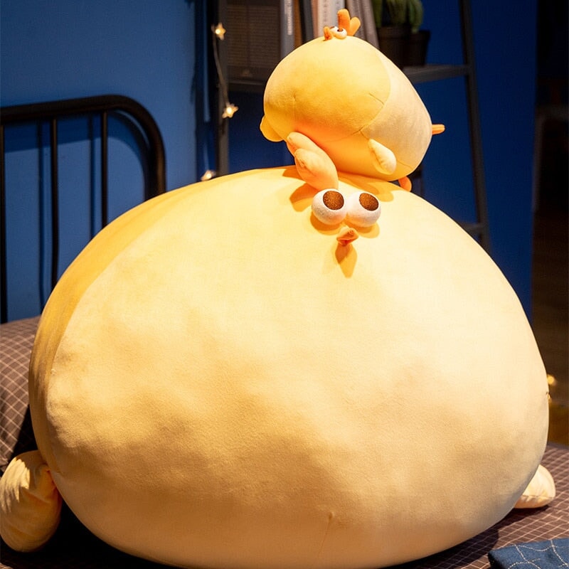 Jaba the Chonky Yellow Chicken Plushie - Kawaiies - Adorable - Cute - Plushies - Plush - Kawaii