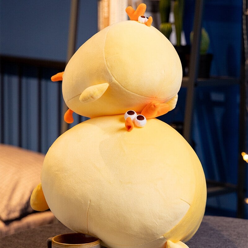 Jaba the Chonky Yellow Chicken Plushie - Kawaiies - Adorable - Cute - Plushies - Plush - Kawaii