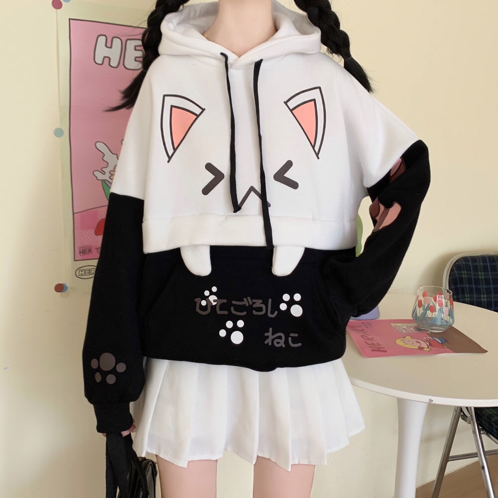 Japanese Anime Cat Hoodie - Kawaiies - Adorable - Cute - Plushies - Plush - Kawaii