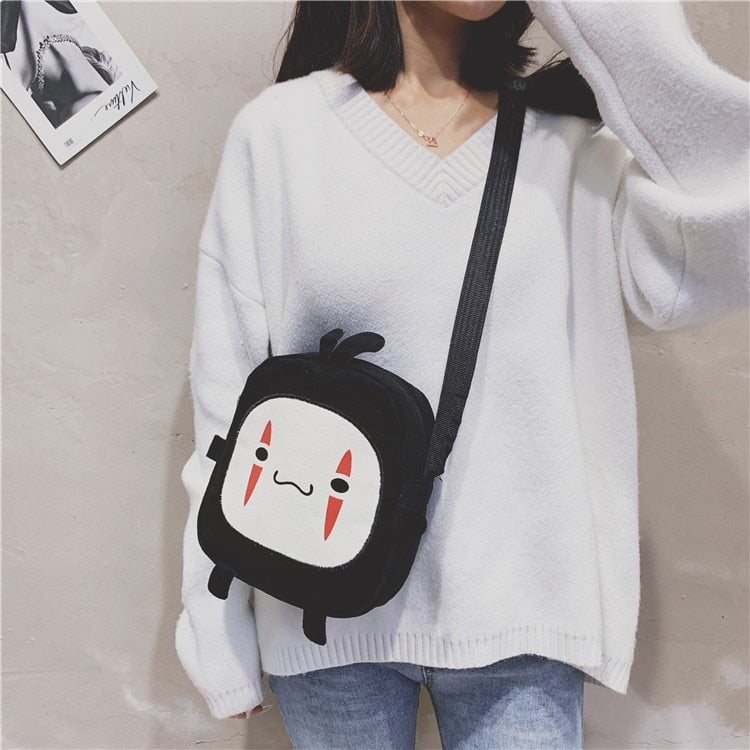 Japanese Anime No-Face Crossbody Small Bag - Kawaiies - Adorable - Cute - Plushies - Plush - Kawaii