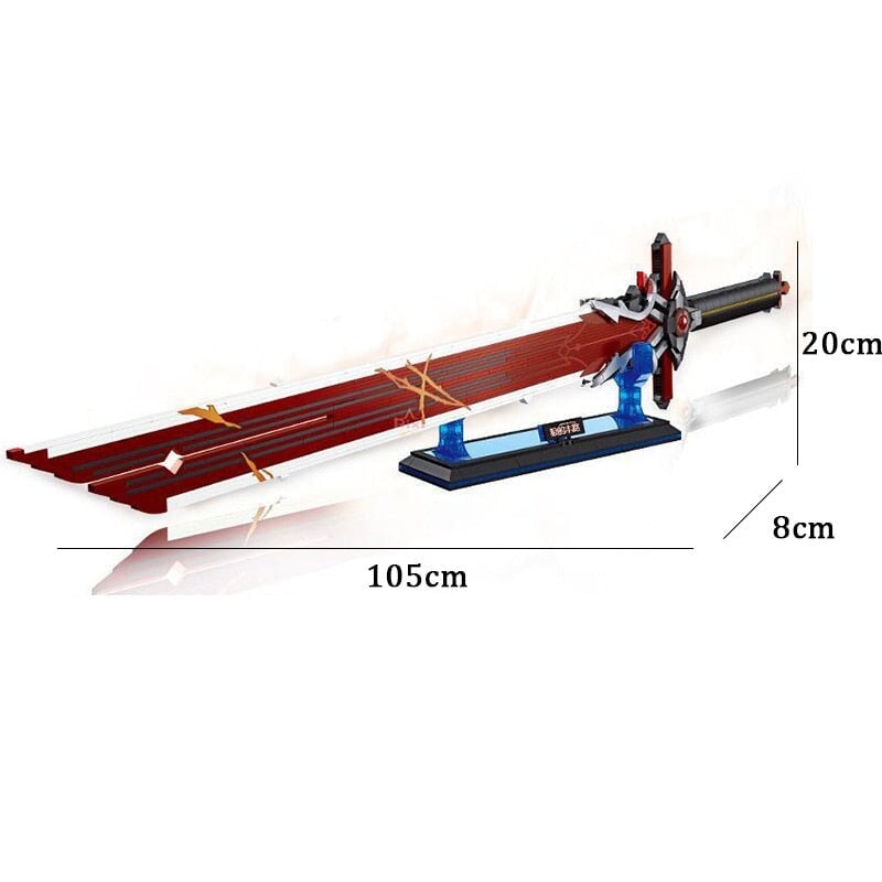 kawaiies-softtoys-plushies-kawaii-plush-Japanese Anime Red Purple Sword Building Block Build it 
