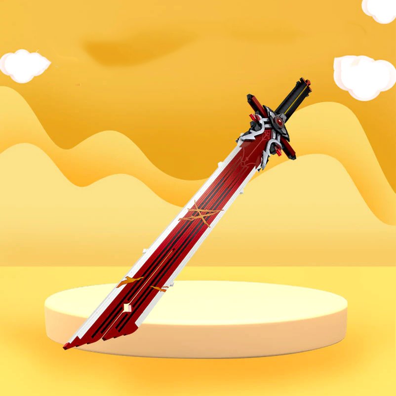 kawaiies-softtoys-plushies-kawaii-plush-Japanese Anime Red Purple Sword Building Block Build it 