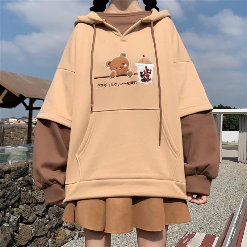 Japanese Bubble Tea Bear Hoodies – Kawaiies