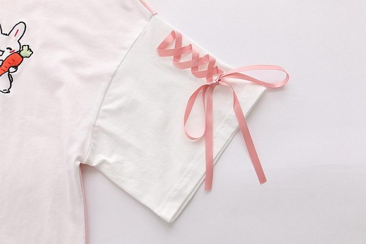 Japanese Bunny Two Tone Tee - Kawaiies - Adorable - Cute - Plushies - Plush - Kawaii
