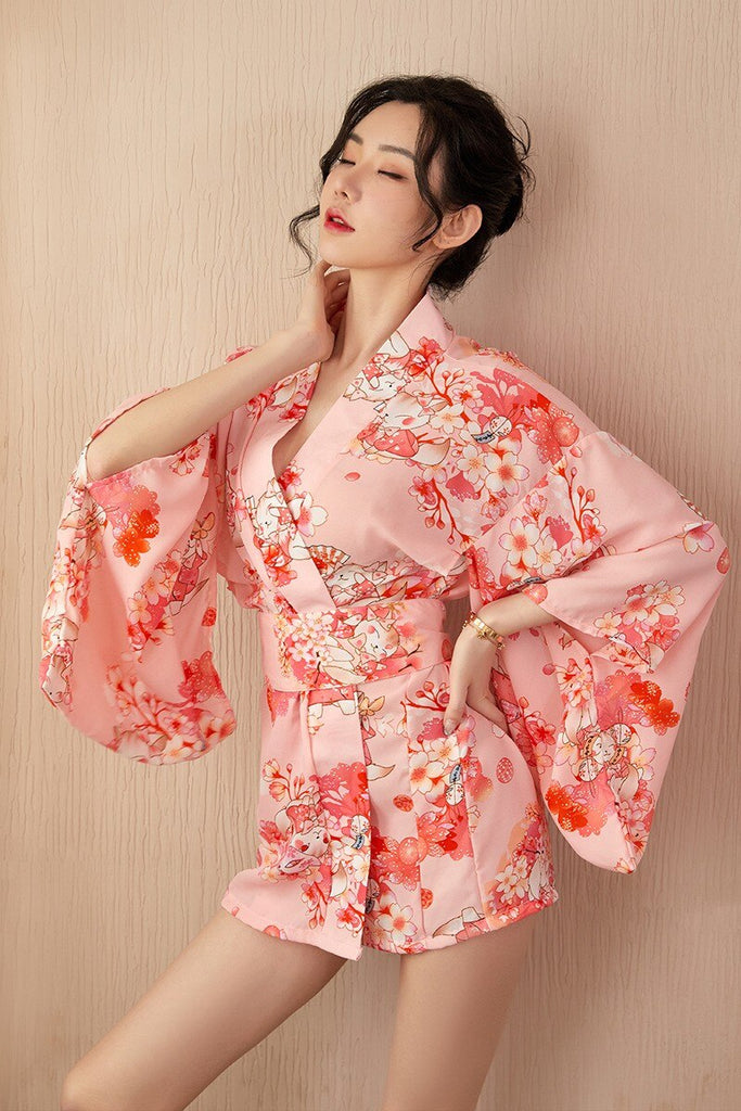 Japanese Cherry Blossom Sakura Pink Kimono - Kawaiies - Adorable - Cute - Plushies - Plush - Kawaii