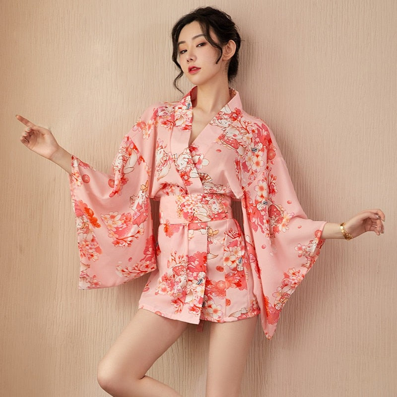 Japanese Cherry Blossom Sakura Pink Kimono - Kawaiies - Adorable - Cute - Plushies - Plush - Kawaii