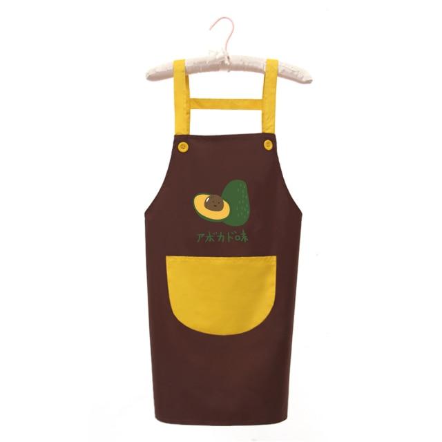 Japanese Cute Cherry and Avocado Print Shoulder Apron - Kawaiies - Adorable - Cute - Plushies - Plush - Kawaii