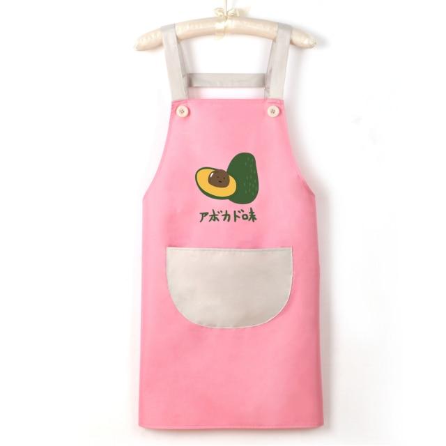 Japanese Cute Cherry and Avocado Print Shoulder Apron - Kawaiies - Adorable - Cute - Plushies - Plush - Kawaii