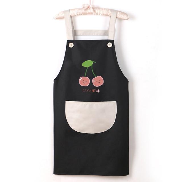 Japanese Cute Cherry and Avocado Print Shoulder Apron - Kawaiies - Adorable - Cute - Plushies - Plush - Kawaii