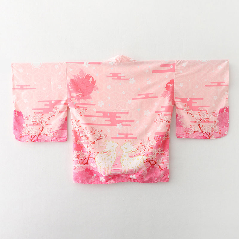 Japanese Deer of Nara with Sakura Trees Kimono - Kawaiies - Adorable - Cute - Plushies - Plush - Kawaii