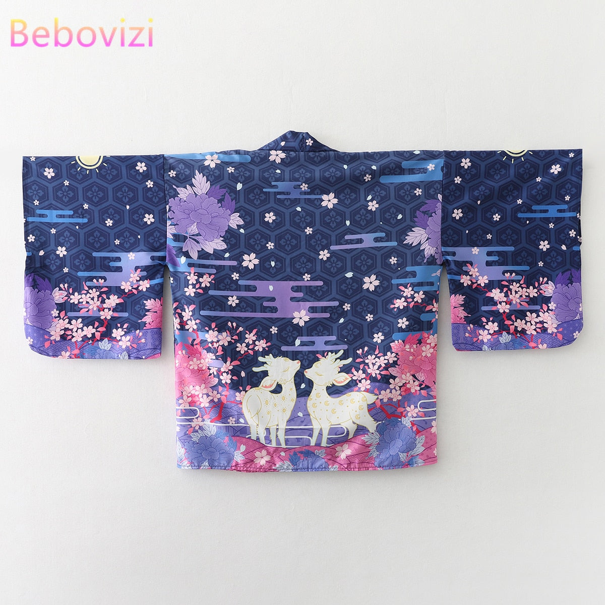 Japanese Deer of Nara with Sakura Trees Kimono - Kawaiies - Adorable - Cute - Plushies - Plush - Kawaii