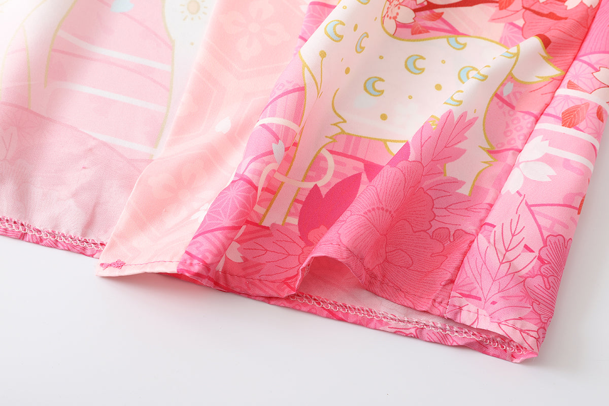 Japanese Deer of Nara with Sakura Trees Kimono - Kawaiies - Adorable - Cute - Plushies - Plush - Kawaii