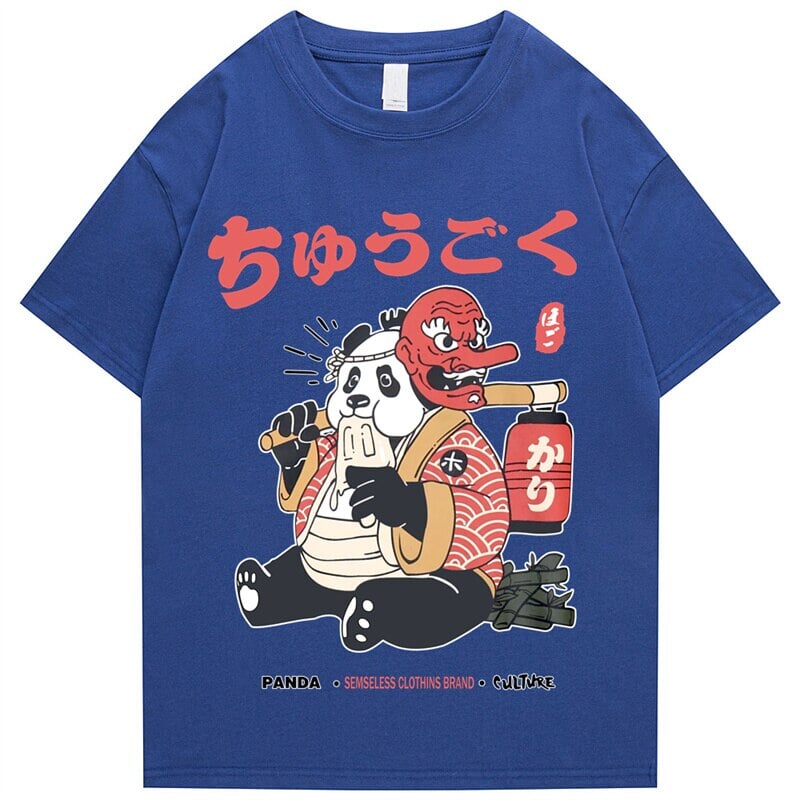 Japanese Fat Samurai Panda Unisex Tee | NEW - Kawaiies - Adorable - Cute - Plushies - Plush - Kawaii