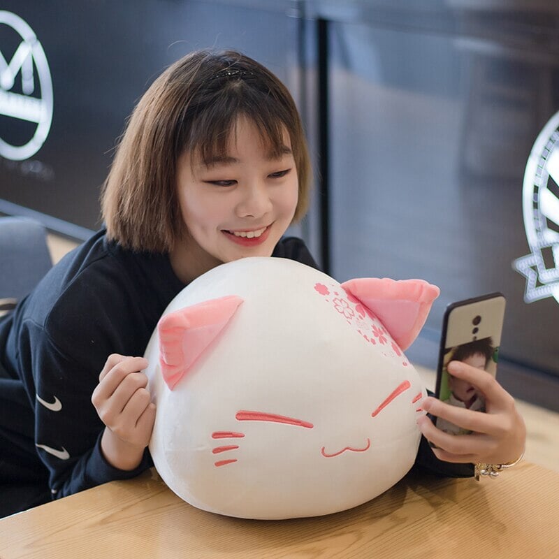 Japanese Floral Cat Ball Plushies - Kawaiies - Adorable - Cute - Plushies - Plush - Kawaii