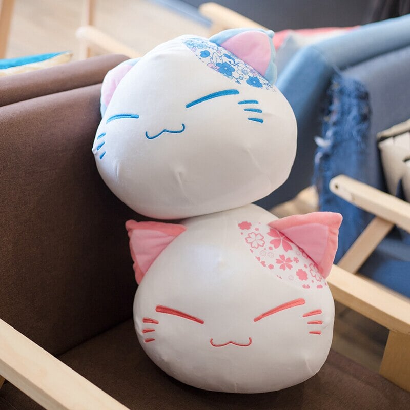 Japanese Floral Cat Ball Plushies - Kawaiies - Adorable - Cute - Plushies - Plush - Kawaii