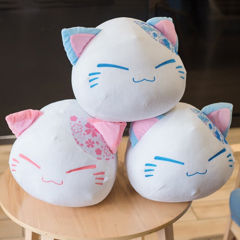 Japanese Floral Cat Ball Plushies - Kawaiies - Adorable - Cute - Plushies - Plush - Kawaii