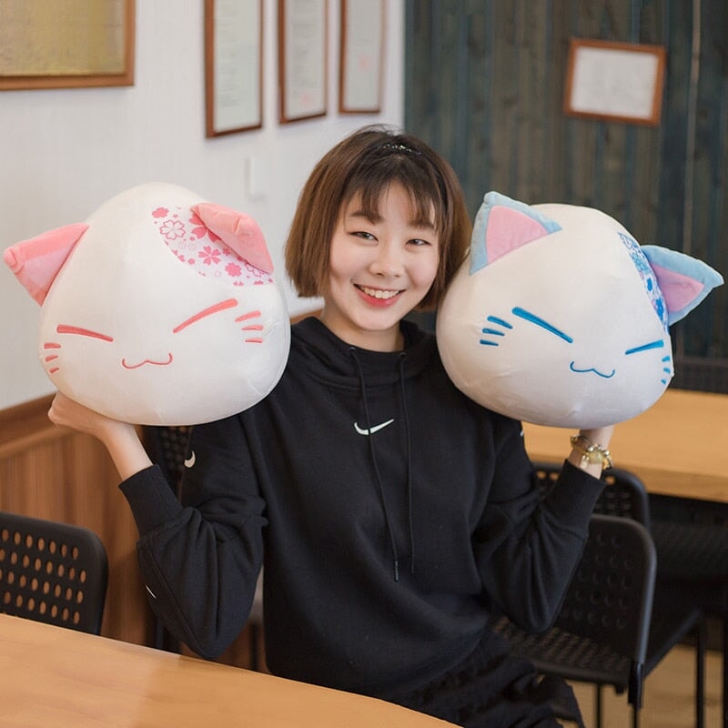 Japanese Floral Cat Ball Plushies - Kawaiies - Adorable - Cute - Plushies - Plush - Kawaii