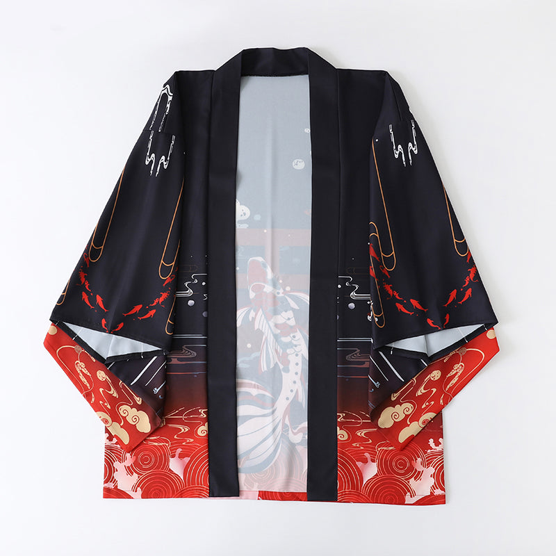 Japanese Great Koi of Torii Gate Women's Kimono Cardigan - Kawaiies - Adorable - Cute - Plushies - Plush - Kawaii